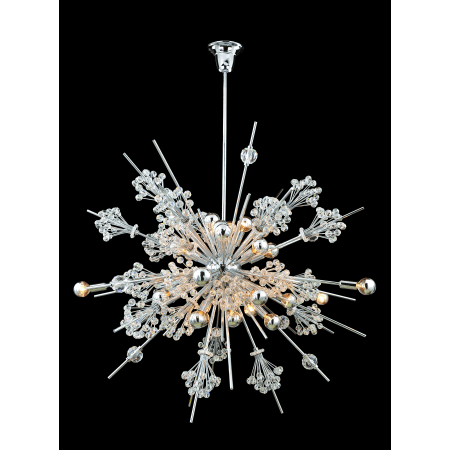 A large image of the Allegri 11634 Chrome with Clear Crystals