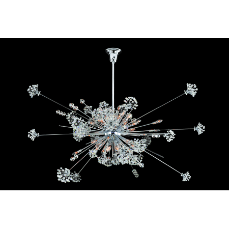 A large image of the Allegri 11636 Chrome with Clear Crystals