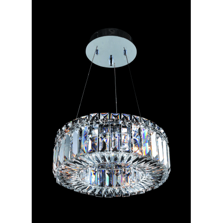 A large image of the Allegri 11702 Chrome with Clear Crystals