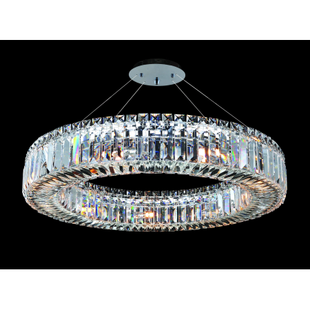 A large image of the Allegri 11704 Chrome with Clear Crystals