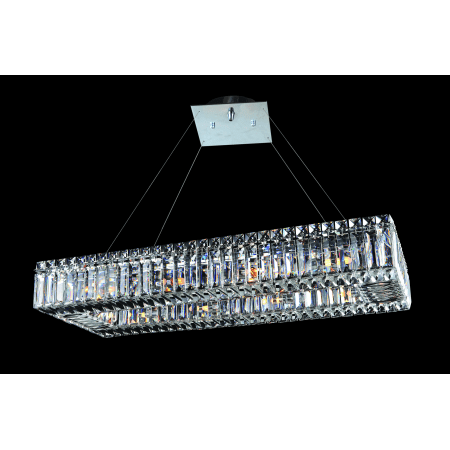A large image of the Allegri 11708 Chrome with Clear Crystals