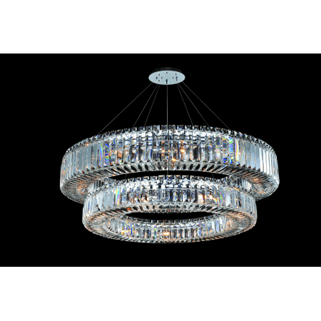 A large image of the Allegri 11774 Chrome with Clear Crystals
