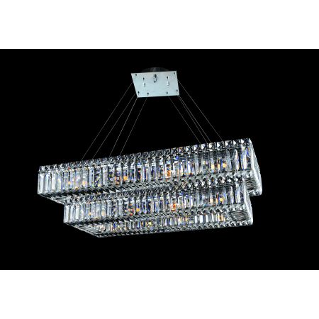A large image of the Allegri 11778 Chrome with Clear Crystals