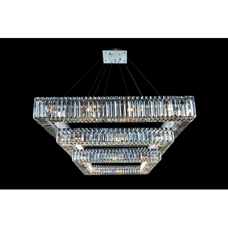 A large image of the Allegri 11780 Chrome with Clear Crystals
