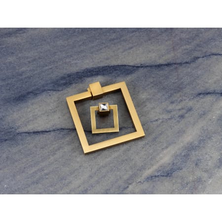 A large image of the Alno A2670-15 Alno-A2670-15-Square Ring Pulls in Satin Brass