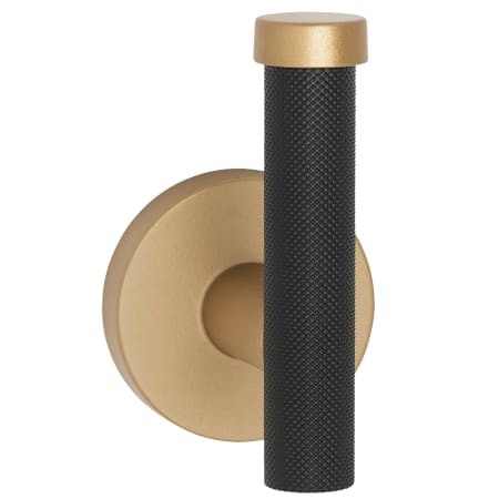 A large image of the Alno A9481-HOOK-KNURLED Champagne / Matte Black