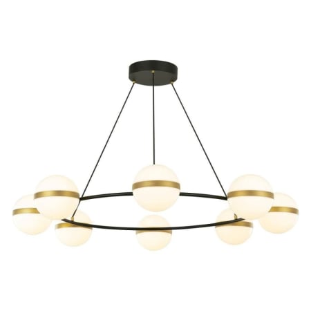 A large image of the Alora Lighting CH302008 Matte Black / Brushed Gold