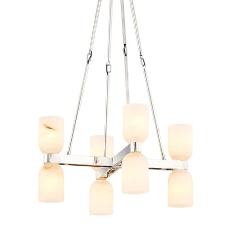 A large image of the Alora Lighting CH338822AR Polished Nickel / Alabaster