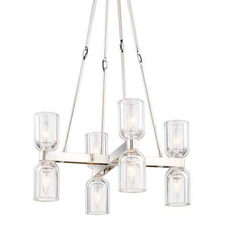 A large image of the Alora Lighting CH338822CC Clear Crystal / Polished Nickel