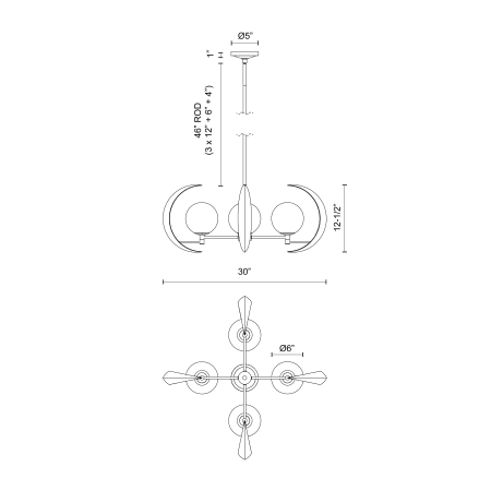 A large image of the Alora Lighting CH351204 Alternate Image