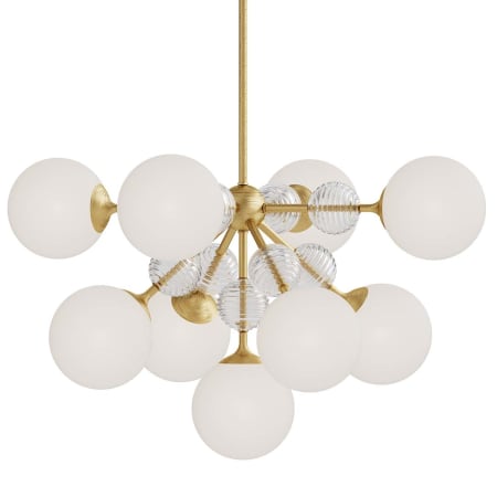 A large image of the Alora Lighting CH415331 Brushed Gold / Opal Glass