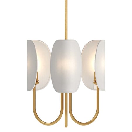 A large image of the Alora Lighting CH450715 Aged Gold / Clear Water