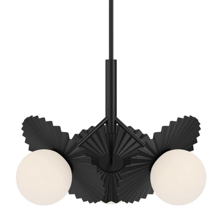 A large image of the Alora Lighting CH501322 Matte Black / Opal Glass