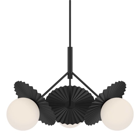 A large image of the Alora Lighting CH501334 Matte Black / Opal Glass