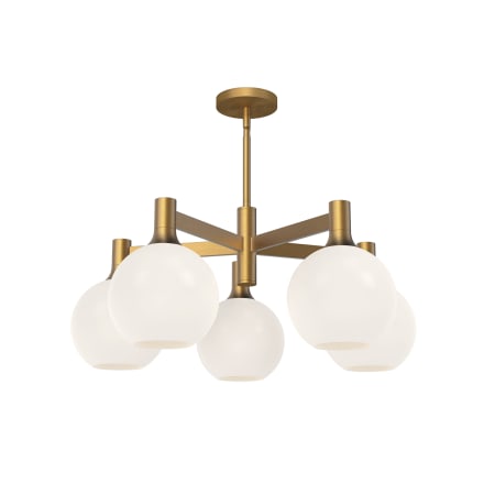 A large image of the Alora Lighting CH506129OP Aged Gold