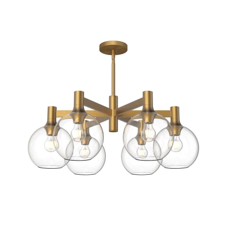 A large image of the Alora Lighting CH506230CL Aged Gold