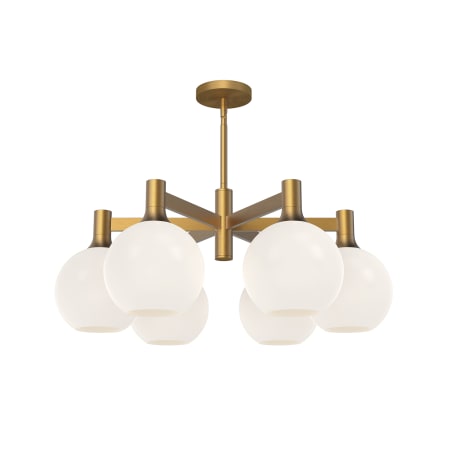 A large image of the Alora Lighting CH506230OP Aged Gold