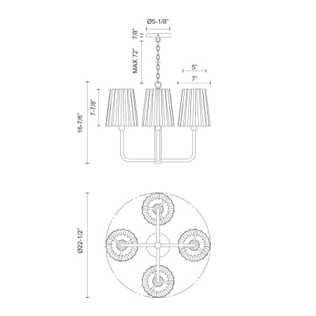 A large image of the Alora Lighting CH528423 Alternate Image