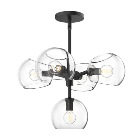 A large image of the Alora Lighting CH548518CL Matte Black