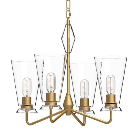 A large image of the Alora Lighting CH570423CL Brushed Gold