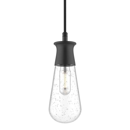 A large image of the Alora Lighting EP464001 Black / Clear Bubble Glass