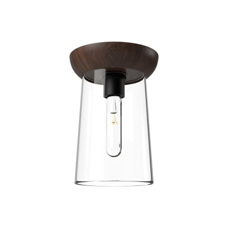 A large image of the Alora Lighting FM542007 Matte Black / Walnut