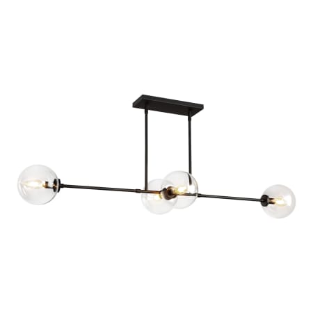A large image of the Alora Lighting LP549448 Matte Black / Clear Glass