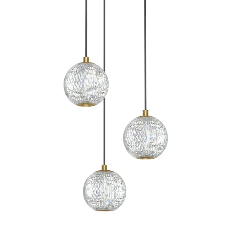A large image of the Alora Lighting MP321203 Natural Brass