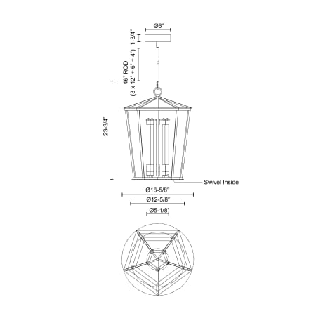 A large image of the Alora Lighting PD317122 Alternate Image