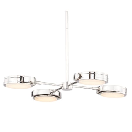 A large image of the Alora Lighting PD325428AR Polished Nickel / Alabaster