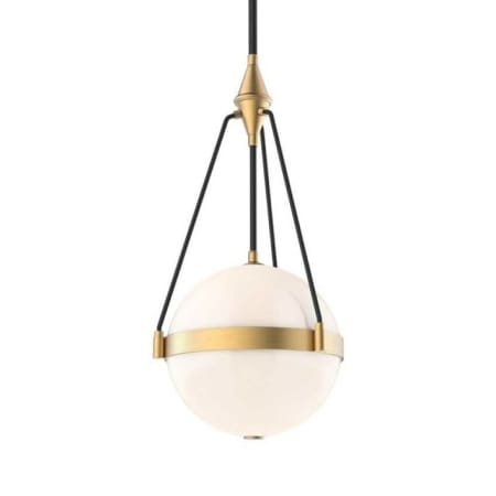 A large image of the Alora Lighting PD406414 Brushed Gold / Glossy Opal
