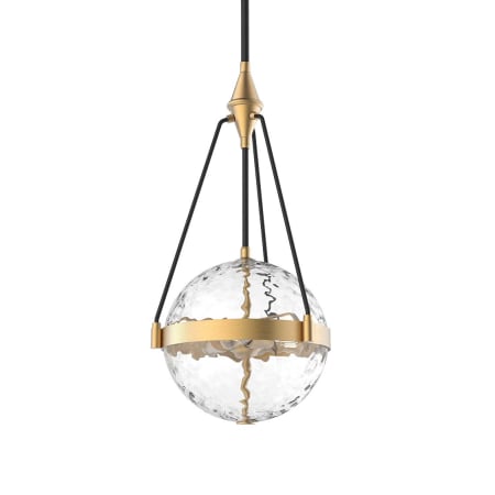 A large image of the Alora Lighting PD406414 Brushed Gold / White Cotton Fabric