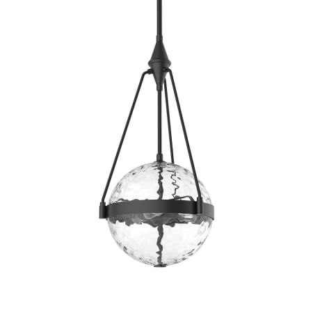 A large image of the Alora Lighting PD406414 Matte Black / Clear Water Glass