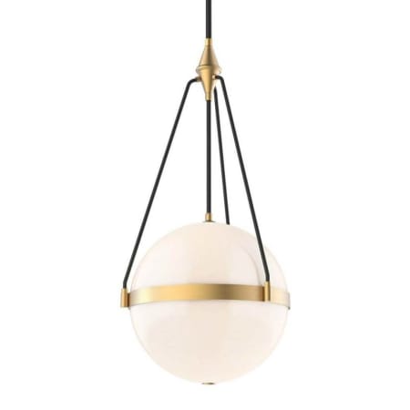 A large image of the Alora Lighting PD406418 Brushed Gold / Glossy Opal