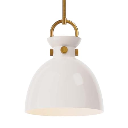 A large image of the Alora Lighting PD411811 Aged Gold / Opal Glass