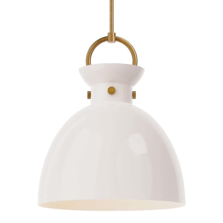 A large image of the Alora Lighting PD411818 Aged Gold / Opal Glass