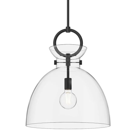 A large image of the Alora Lighting PD411818 Matte Black / Clear Glass