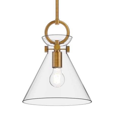 A large image of the Alora Lighting PD412511 Aged Gold / Clear Glass