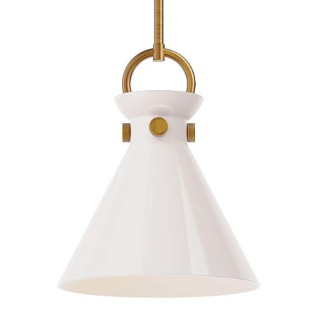 A large image of the Alora Lighting PD412511 Aged Gold / Opal Glass