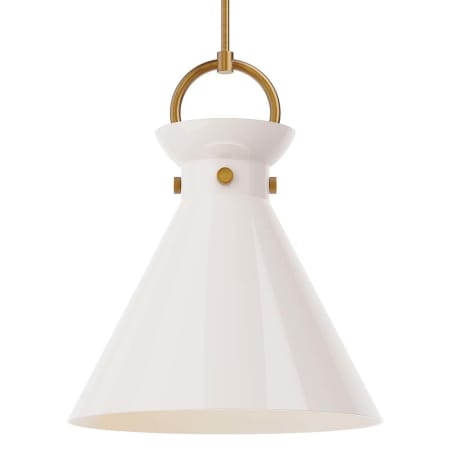 A large image of the Alora Lighting PD412518 Aged Gold / Opal Glass