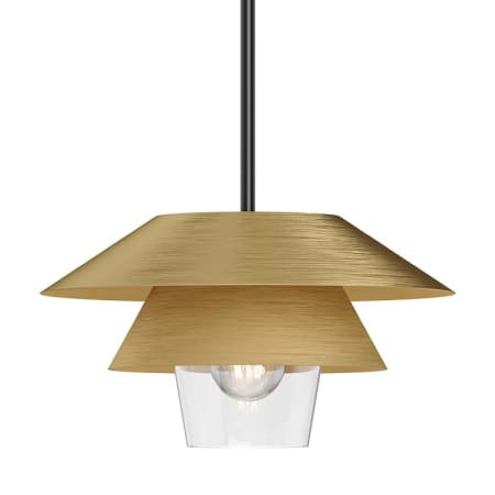 A large image of the Alora Lighting PD475113 Brushed Gold / Clear Glass