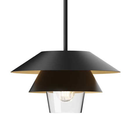 A large image of the Alora Lighting PD475113 Matte Black / Clear Glass