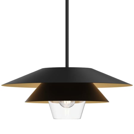 A large image of the Alora Lighting PD475120 Matte Black / Clear Glass