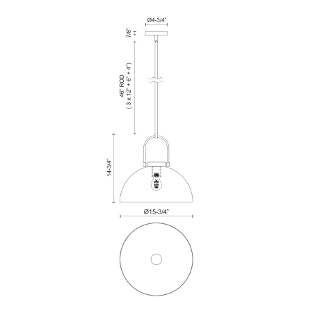 A large image of the Alora Lighting PD504016 Alternate Image