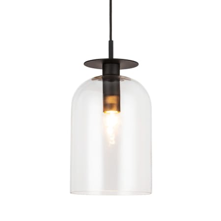 A large image of the Alora Lighting PD515408 Matte Black / Clear Glass