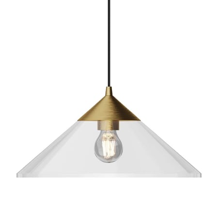 A large image of the Alora Lighting PD521015 Brushed Gold / Clear Glass