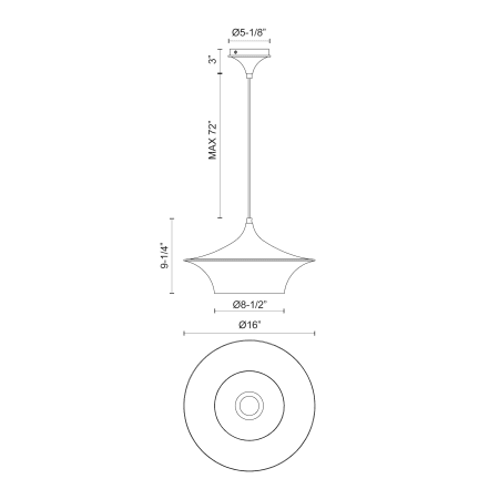 A large image of the Alora Lighting PD523016 Alternate Image