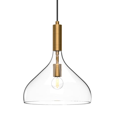 A large image of the Alora Lighting PD532312CL Aged Gold