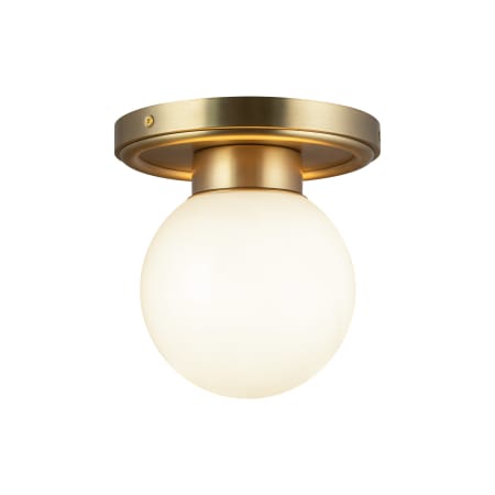 A large image of the Alora Lighting SF407306 Brushed Gold / Glossy Opal Glass