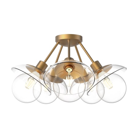 A large image of the Alora Lighting SF517220CL Aged Gold